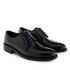 Elegantné pánske kožené topánky. Čierne, čierna podrážka.