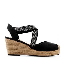 Semišové espadrilky. Čierne.