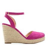 Espadrilky na vysokom kline. Ružové fuchsia.