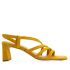Semišové remienkové sandále. Žlté.