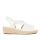 Klinové sandále s elastickými remienkami. Biele.