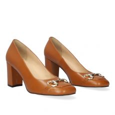 Kožené lodičky vintage. Hnedé.