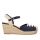 Semišové espadrilky, jutový klin. Modré.