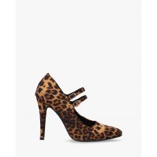 Lodičky Mary Jane s 2 remienkami. Leopard.