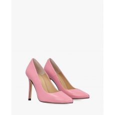 Klasické kožené lodičky, úzka špička. Ružové.
