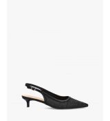 Rafiové lodičky s otvorenou pätou. Čierne.