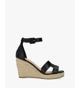 Klinové sandále s uzavretou pätou. Čierne. 43 27,0