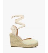 Espadrilky s farebnou šnúrkou. Krémové. 43 27,0