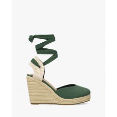 Espadrilky s farebnou šnúrkou. Zelené.