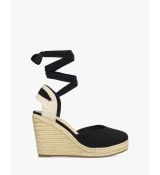 Espadrilky s farebnou šnúrkou. Čierne.