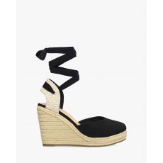 Espadrilky s farebnou šnúrkou. Čierne.