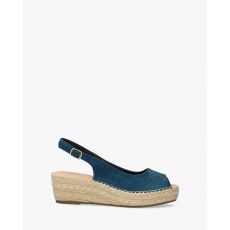 Otvorené espadrilky na kline. Modré.