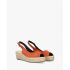 Otvorené espadrilky na kline. Oranžové.