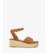 Semišové jutové sandále na kline. Hnedé camel. 42 26,5